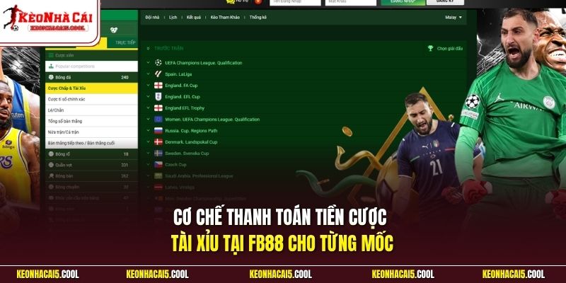Cơ chế thanh toán tiền cược Tài Xỉu tại FB88 cho từng mốc