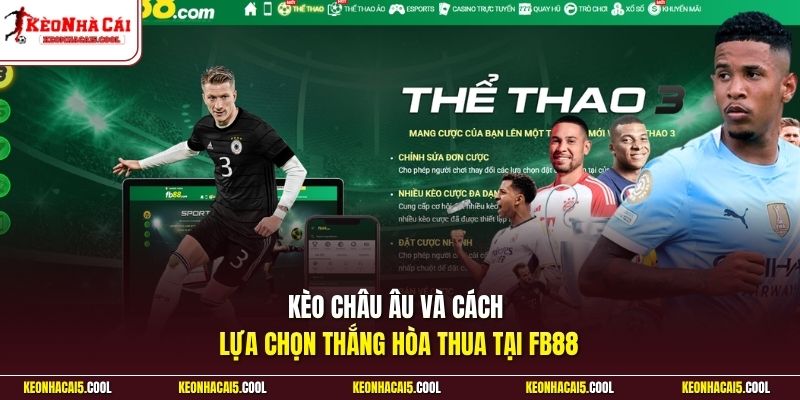 Kèo Châu Âu và cách lựa chọn thắng hòa thua tại FB88