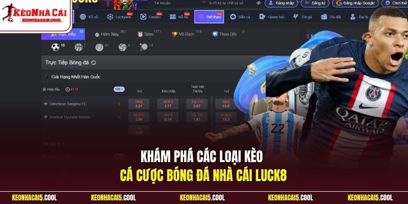 Khám phá các loại kèo cá cược bóng đá nhà cái Luck8