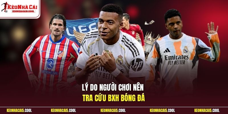 Lý do người chơi nên tra cứu bxh bóng đá