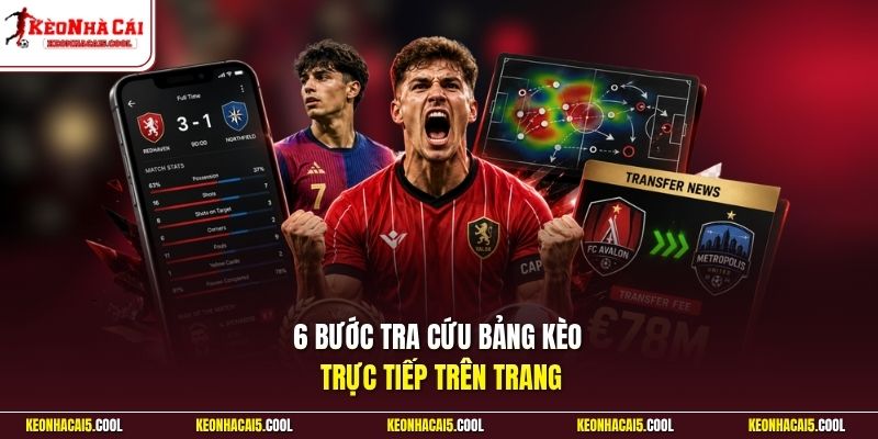 6 bước tra cứu bảng kèo trực tiếp trên trang